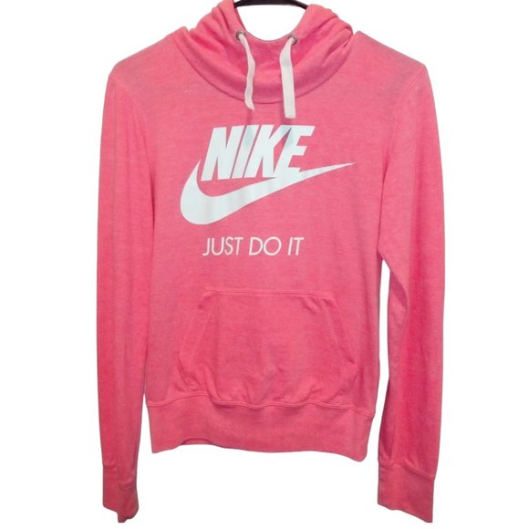 Nike Gym Hoodie Original"Just do it"logo Pink Size small - Picture 1 of 3